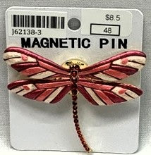 J62138-3-Magnetic Broach Dragonfly - Red