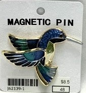 J62139-1-Magnetic Broach Bird - Blue