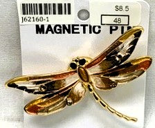 J62160-1-Magnetic Broach Dragonfly - Brown