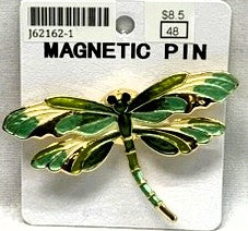 J62162-1-Magnetic Broach Dragonfly - Green