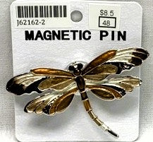 J62162-2-Magnetic Broach Dragonfly - Brown