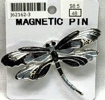 J62162-3-Magnetic Broach Dragonfly - Black