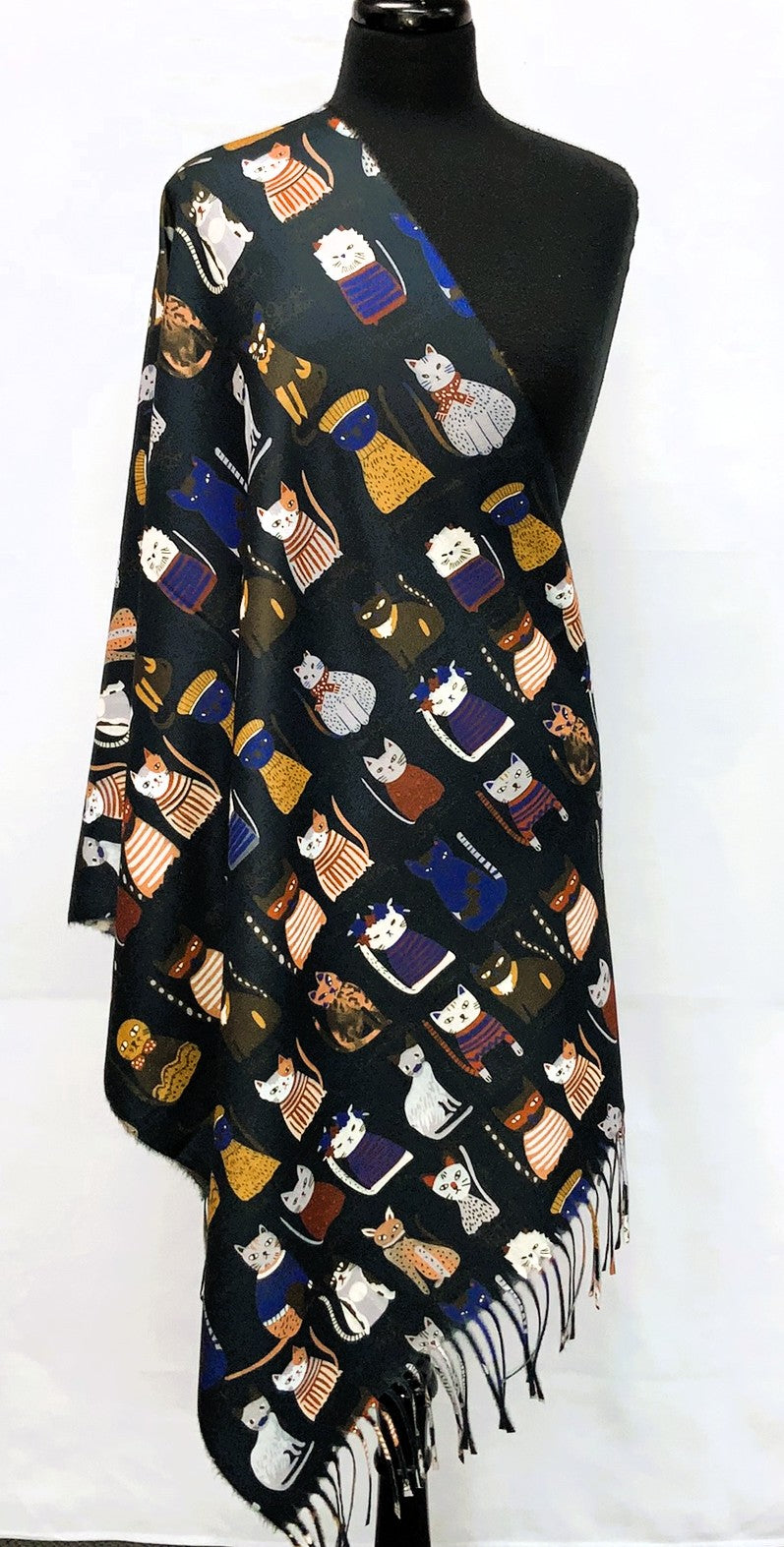 SD2501-2-Shawl Cat - Black