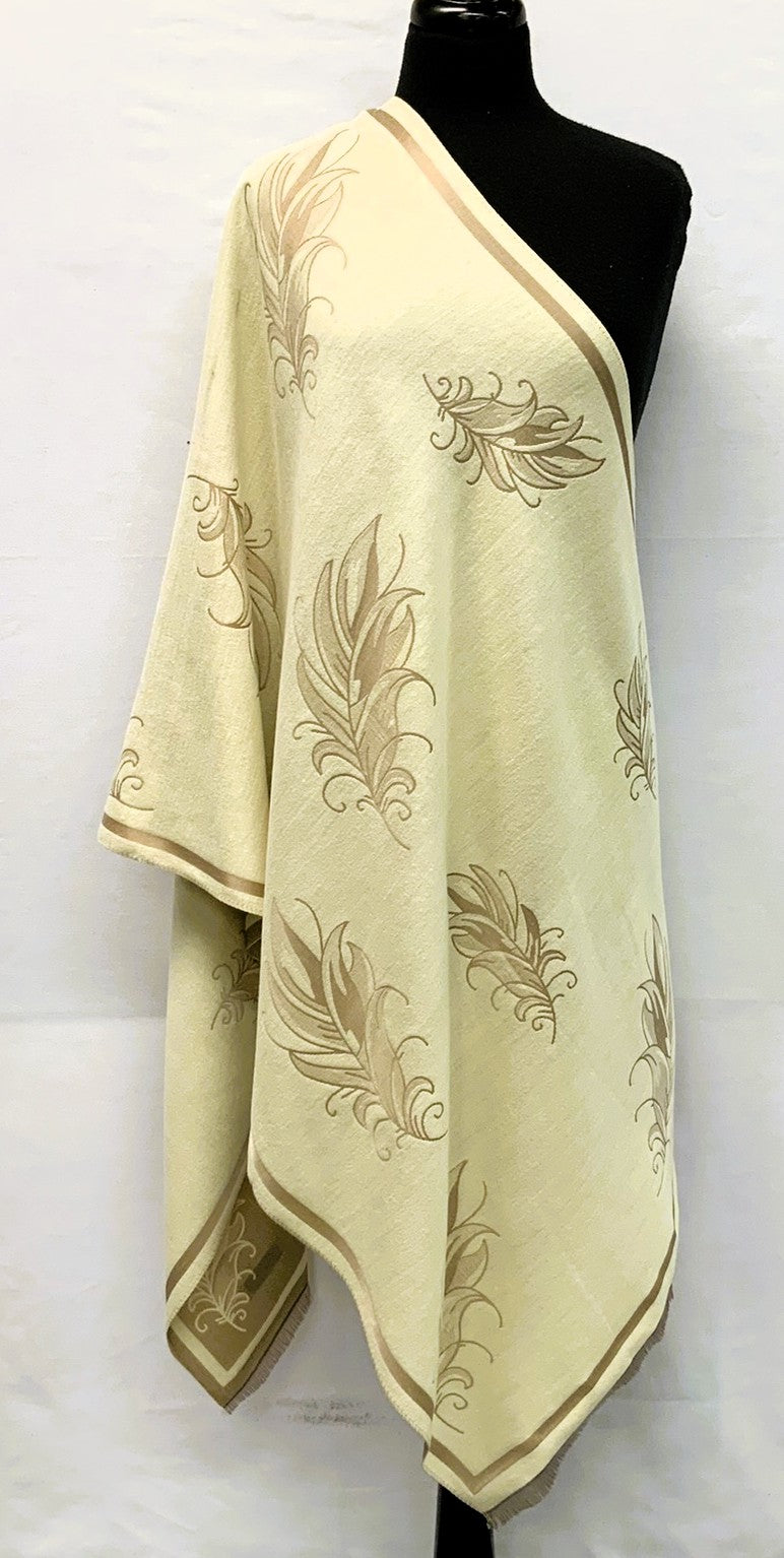 SD2601-1-Shawl Reversible - Beige/Brown