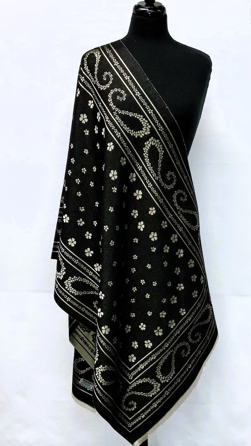 SD2602-1-Shawl Reversible - Navy