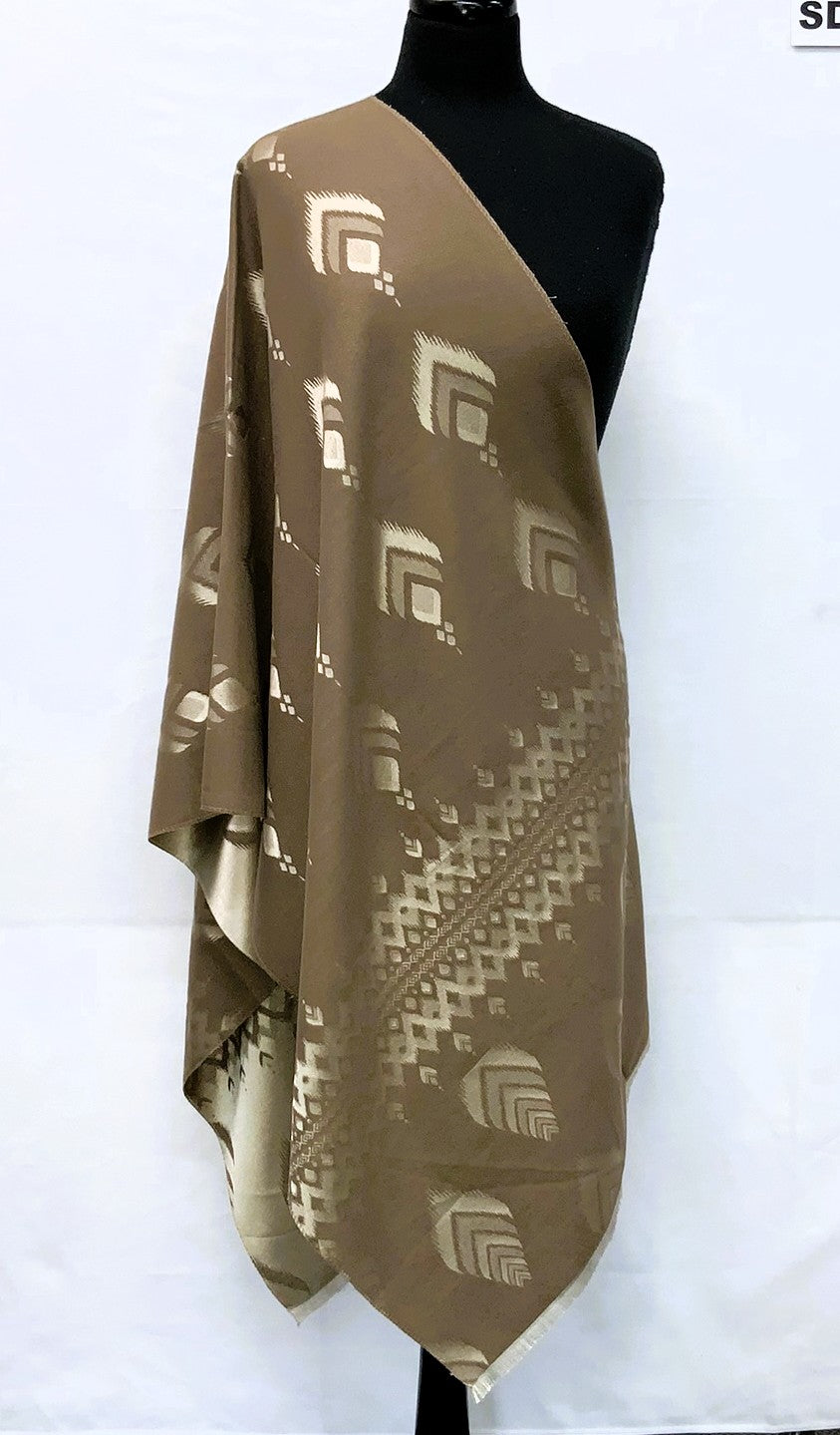 SD2603-3-Shawl Reversible - Khaki