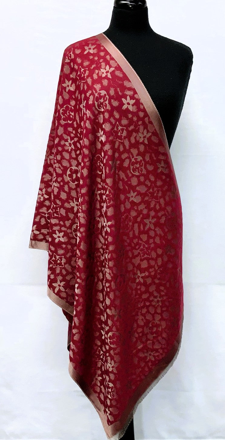 SD2604-3-Shawl Reversible - Burg