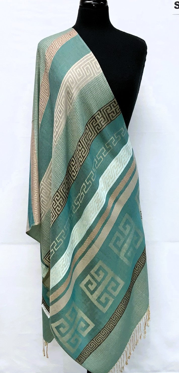 SD2605-1-Shawl  - Teal