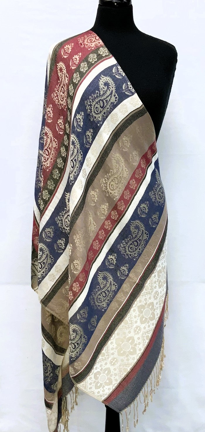 SD2606-3-Shawl  - Blue