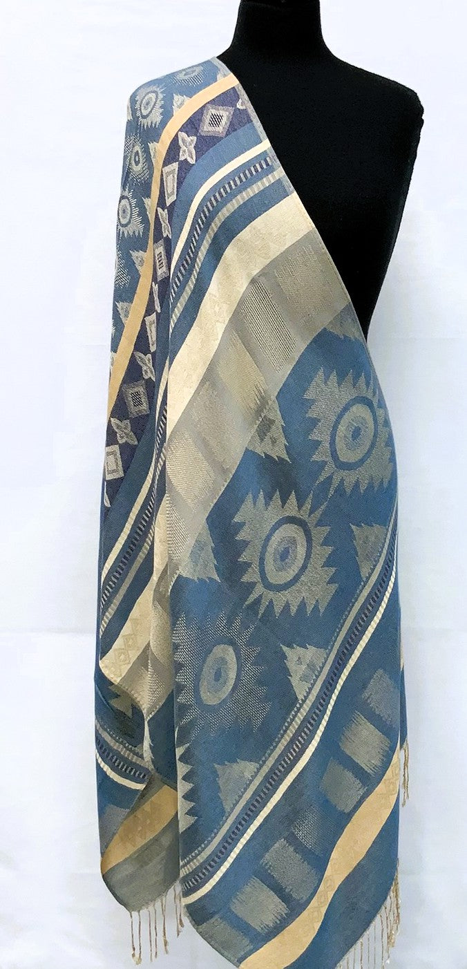 SD2607-3-Shawl  - Teal