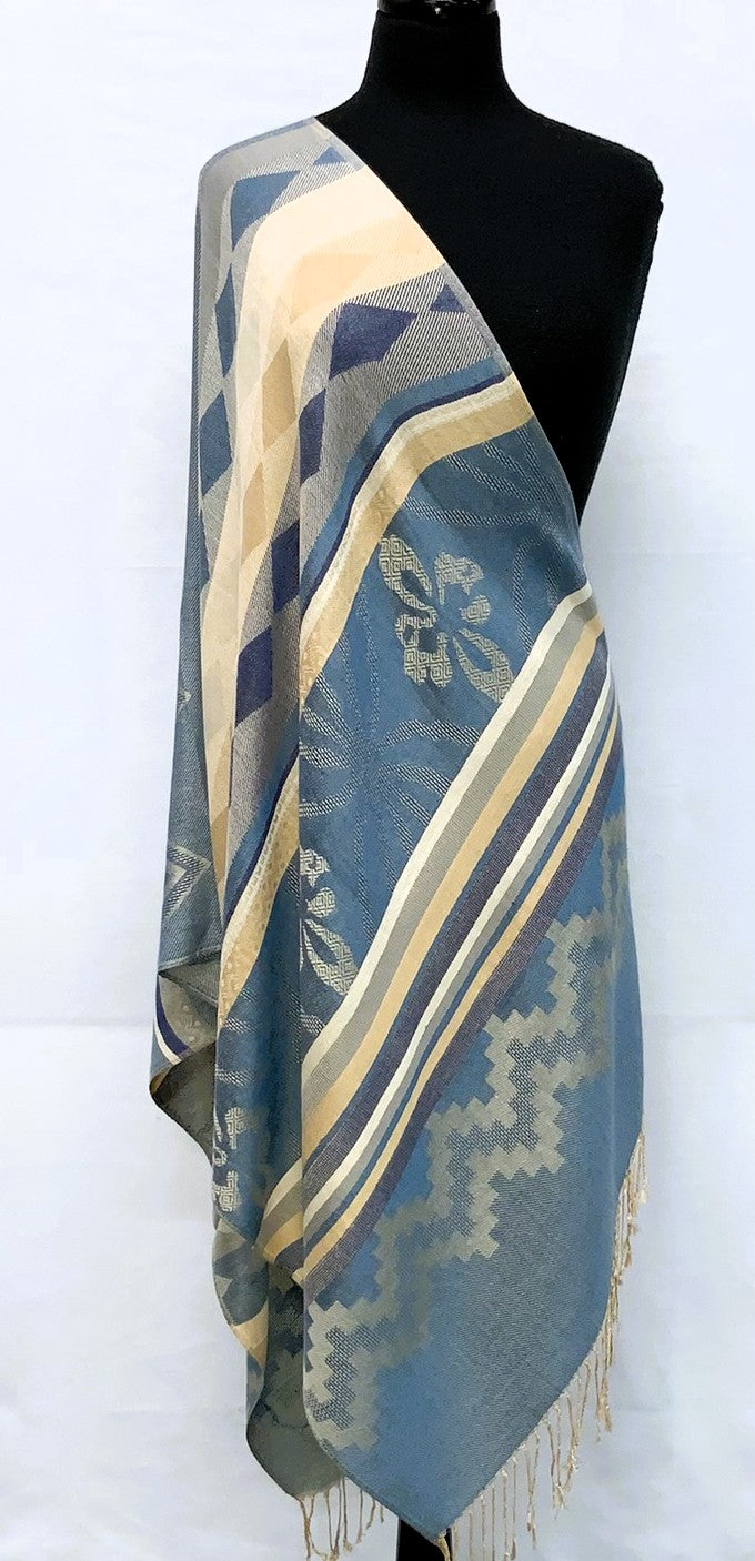 SD2608-2-Shawl  - Blue