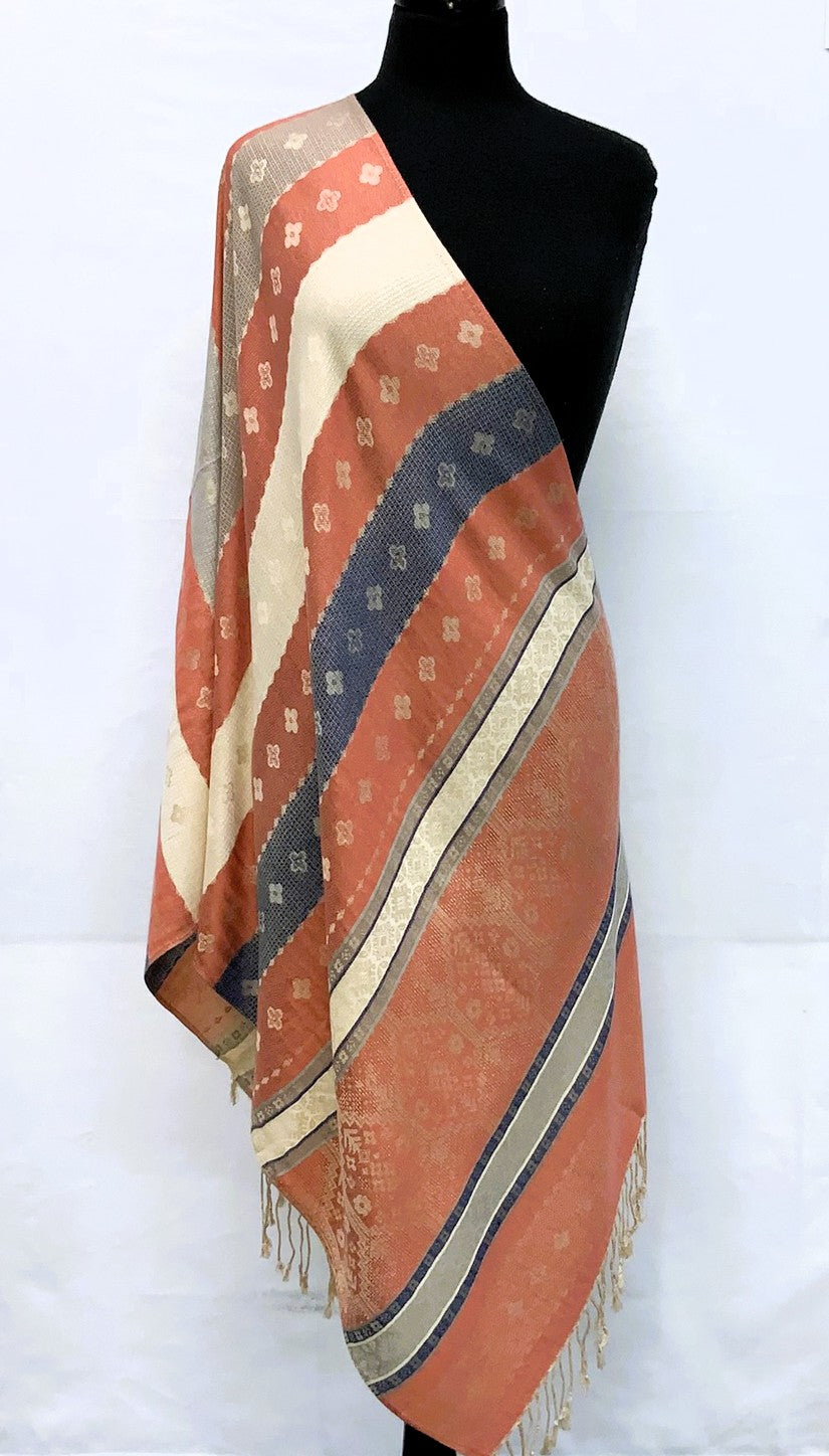 SD2610-2-Shawl  - Rust