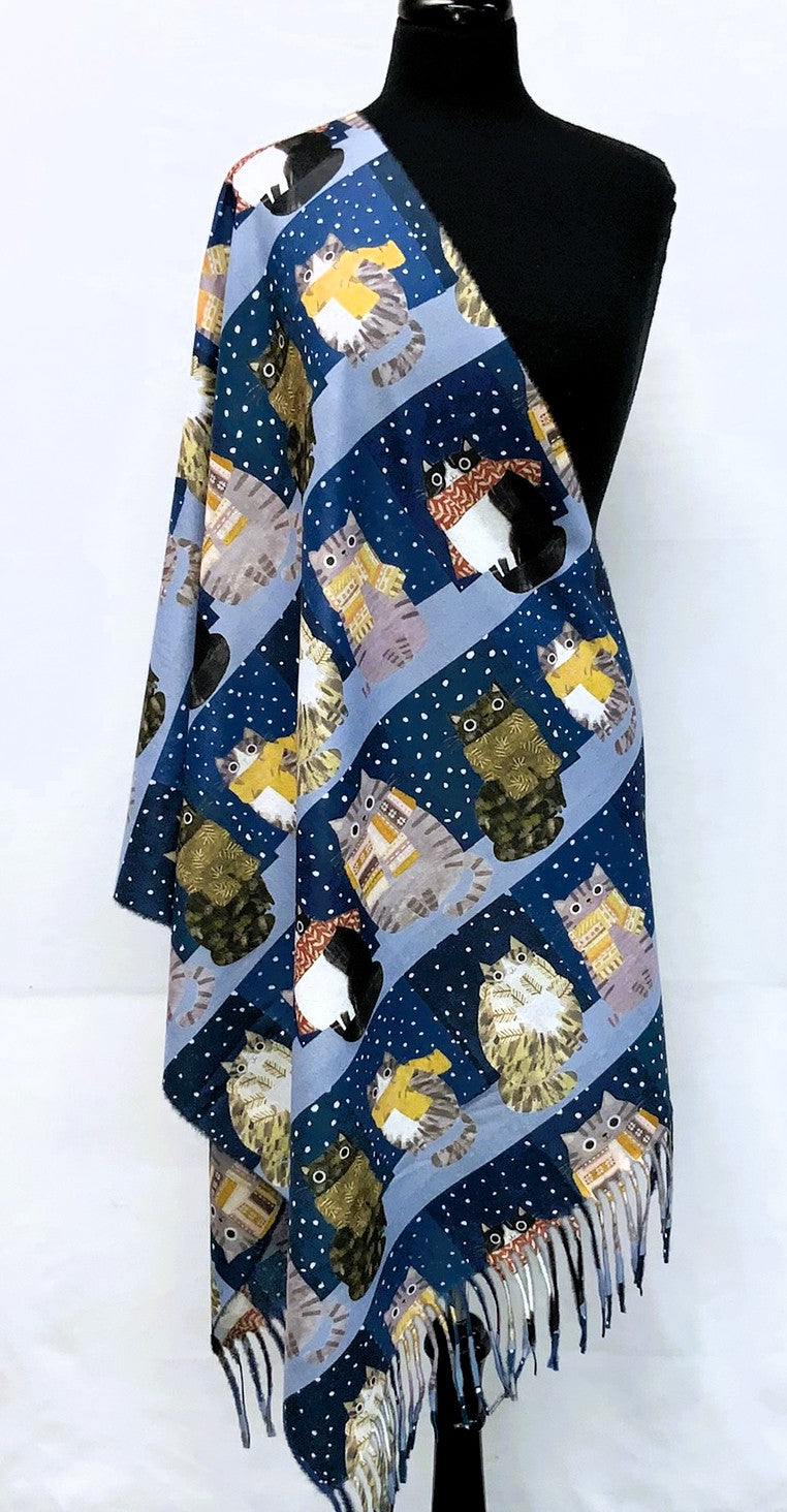 SD2611-2-Shawl Cat - Navy