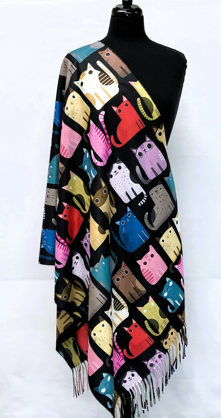 SD2612-3-Shawl Cat - Black