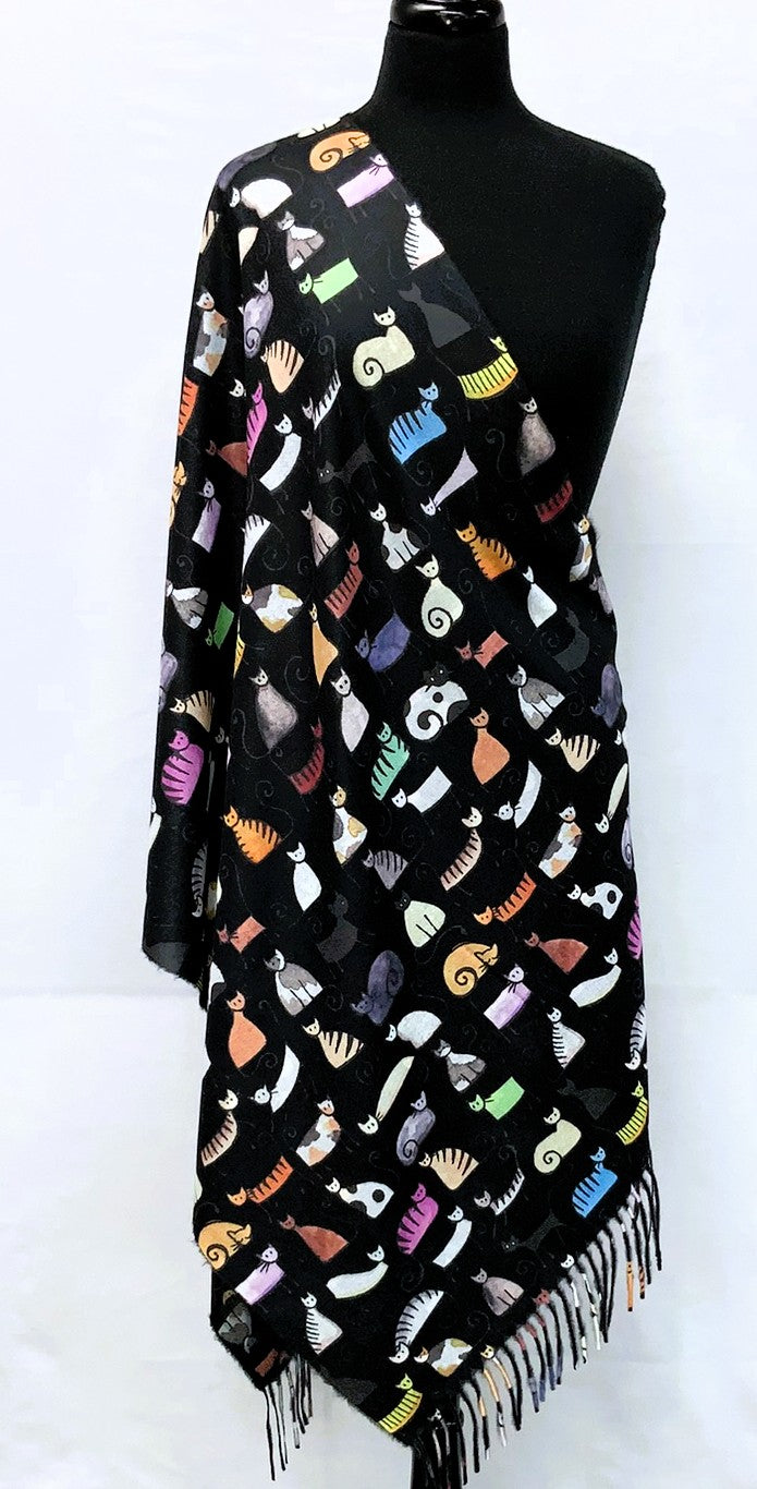 SD2613-2-Shawl Cat - Black