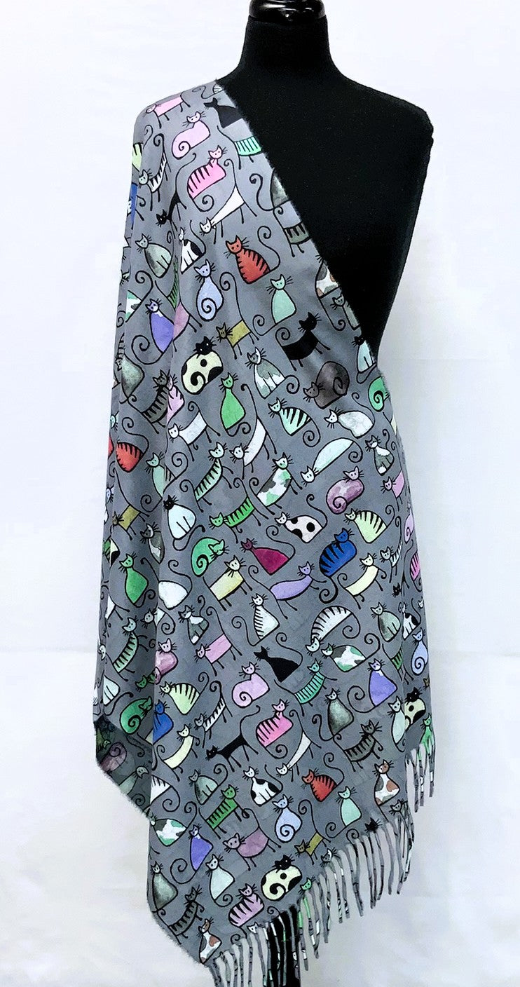 SD2613-4-Shawl Cat - Grey