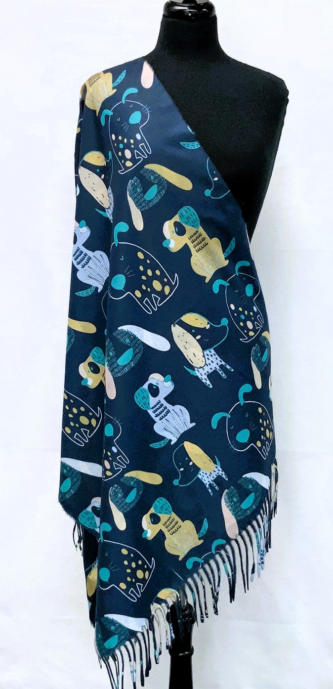 SD2614-3-Shawl Dog - Navy