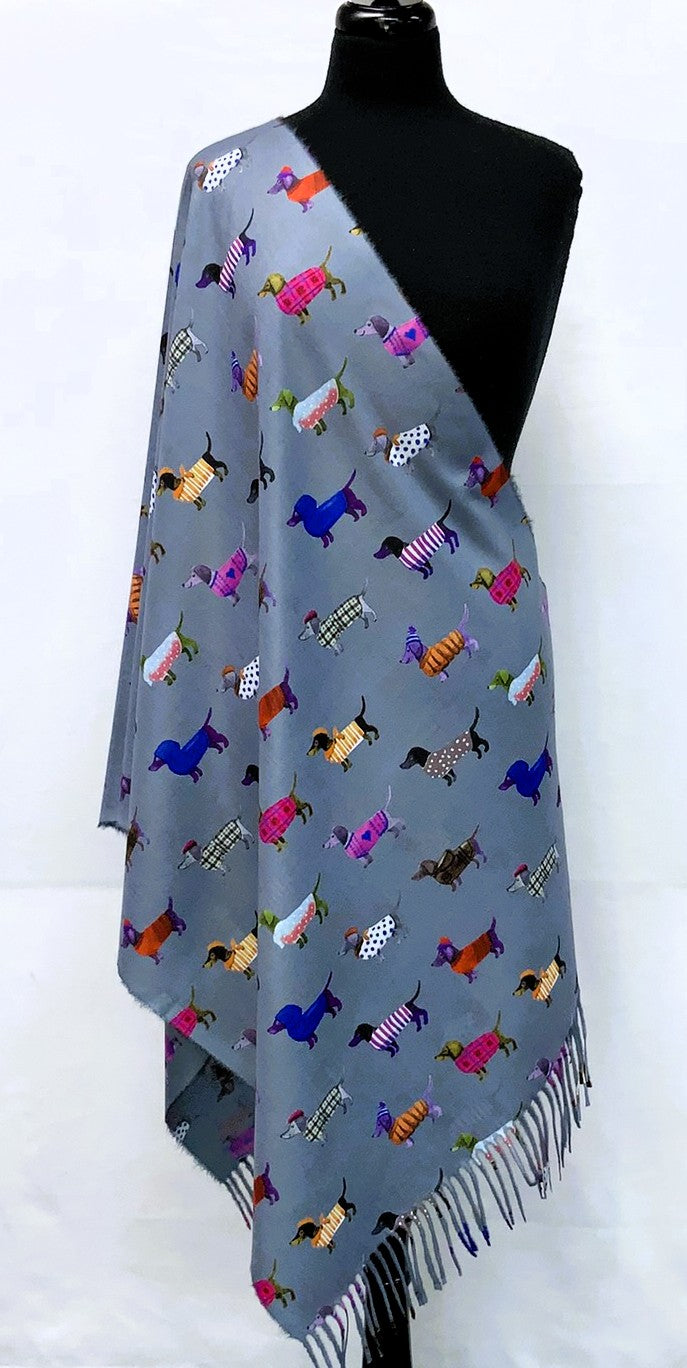 SD2615-1-Shawl Dog - Grey