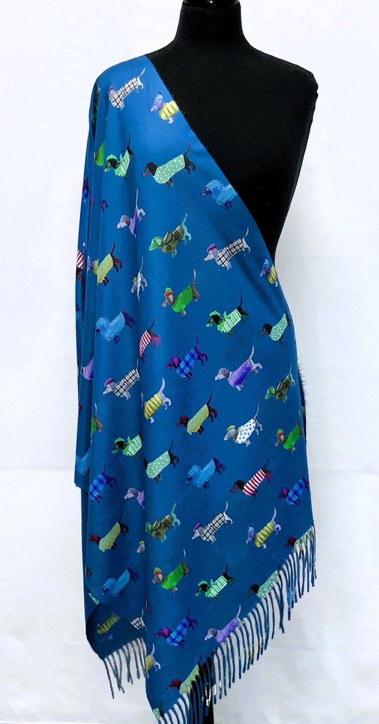 SD2615-3-Shawl Dog - Blue