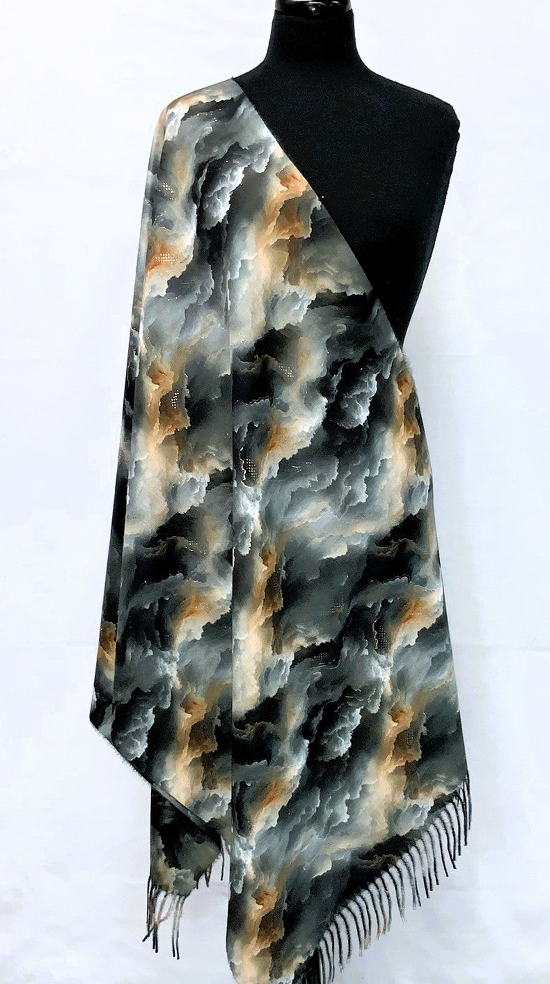 SD2622-3-Shawl Glitz Cloud - Black