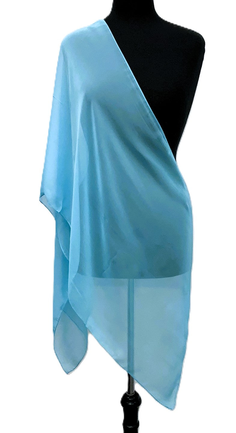 SV1925-1-Scarves Plain - Turq