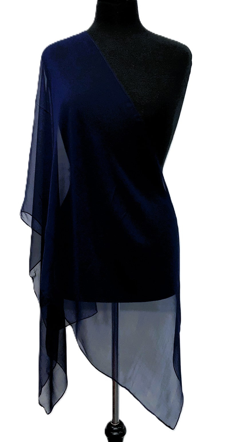 SV1925-5-Scarves Plain - Navy
