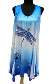 A25011-1 - Sublination Tank Dress Dragonfly - Blue