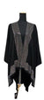 F10755   -   Poncho Open w/ Bling - Black