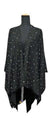 F10763   -   Poncho Open w/ Bling - Black