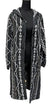 F10968-Long Sweater Hooded Pocket Black  -