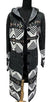F10969-Long Sweater Hooded Pocket Charcoal  -