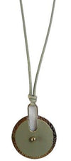 J55034   -   Long Necklace CIRCLE - Grey