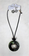 J55745 - Necklace Set Gd Green Bk