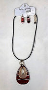 J55753 - Necklace Set Gd/Red