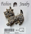J57049-Broach - Dog - Gold