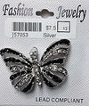 J57053-Broach - Butterfly - Silver