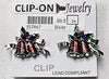 J57067-Earring - Clip  - Bells - Silver