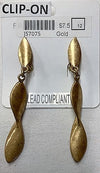 J57075-Earring - Clip  - Clip - Gold