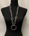 J58032-Necklace - Grey/Silver