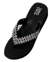 SH5004-Rhinestone Sandal - Bk/Sil