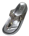 SH5008-Rhinestone Thong Sandal - Silver