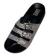 SH5009-Buckle Slide Sandal - Bk & Silver