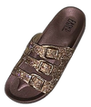 SH5010-Buckle Slide Sandal - Bk & R. Gold