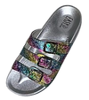 SH5011-Buckle Slide Sandal - Silver Rainbow