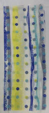 SSC5076   -   Scarf  70" Long - Blue/Lime Dots