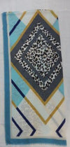 SSC5079   -   Scarf  70" Long - Animal-Turq