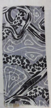SSC5081   -   Scarf  70" Long - Animal-Bk/Grey