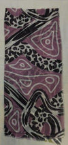 SSC5082   -   Scarf  70" Long - Animal-Bk/Purple