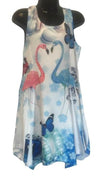XK2851-1 - Kids Dress Flamigo-Blue