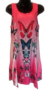 XK2854-2 - Kids Dress Multi Butterfly-Fuschai
